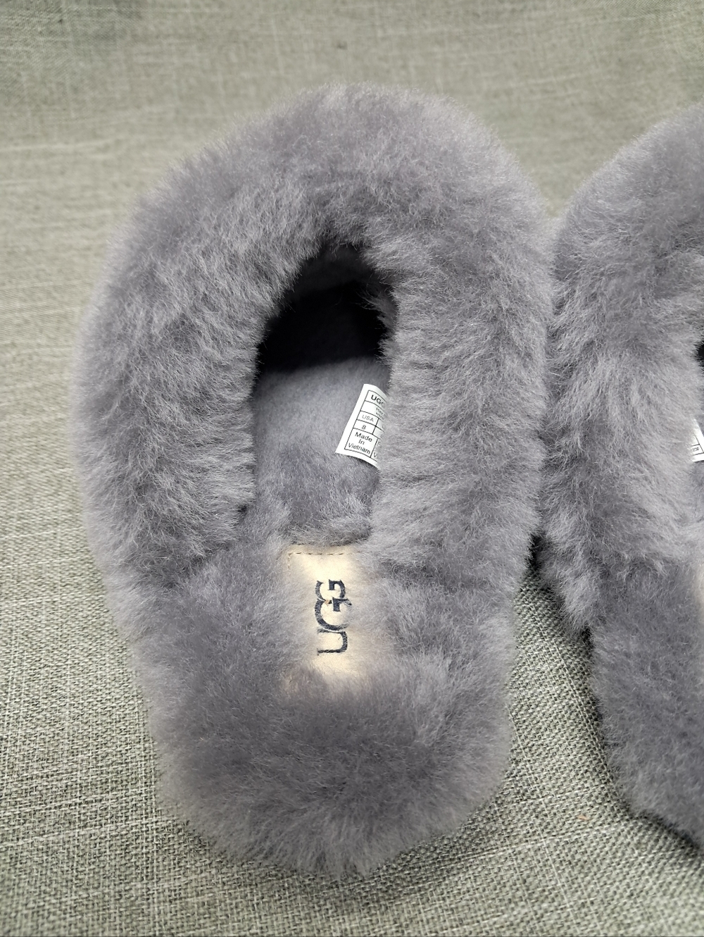 UGG Scuffette ii Navy/Grey Suede Slip On Slippers Womens Size 8 - Picture 13 of 14
